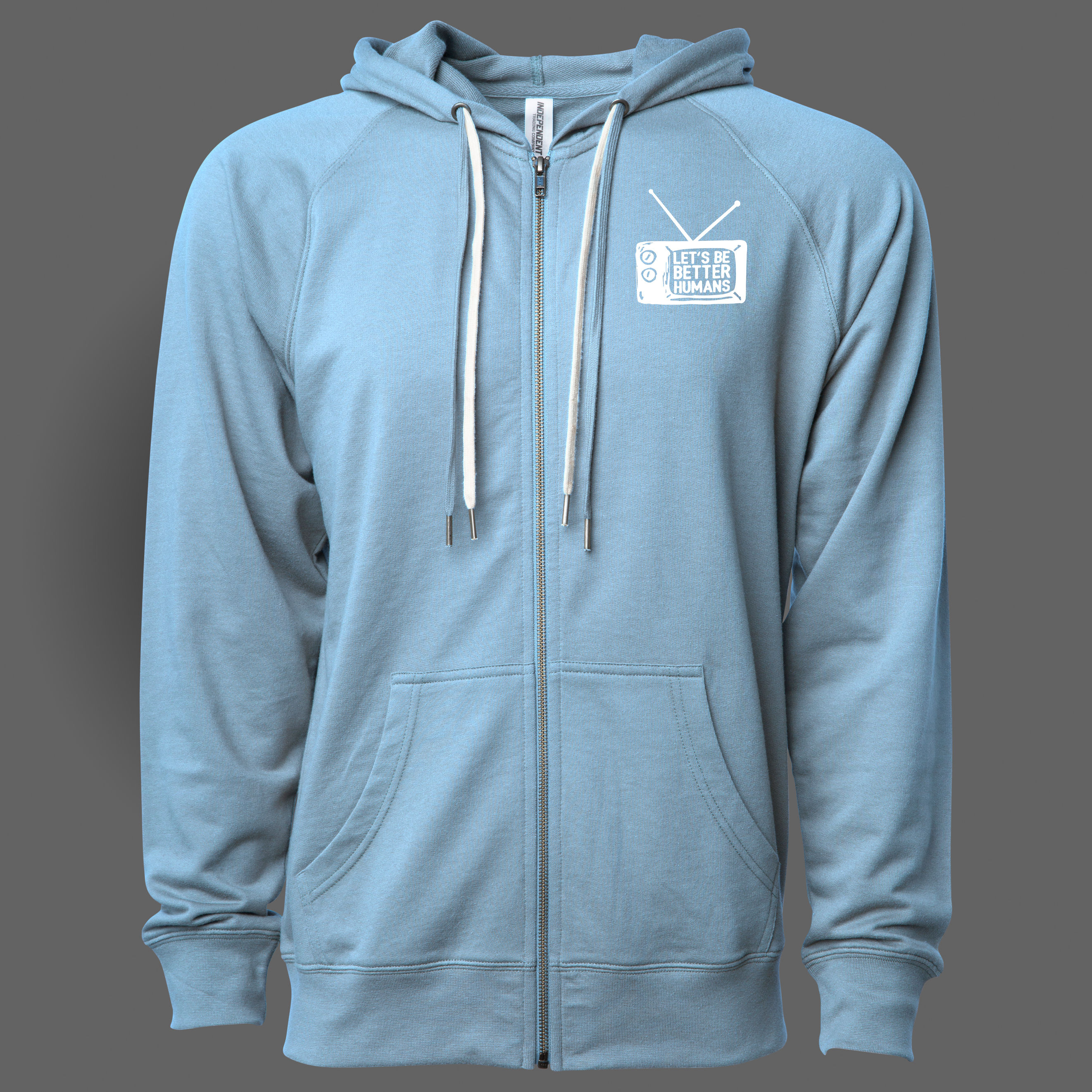 LETS BE BETTER HUMANS LIGHTWEIGHT TERRY ZIP HOODIE