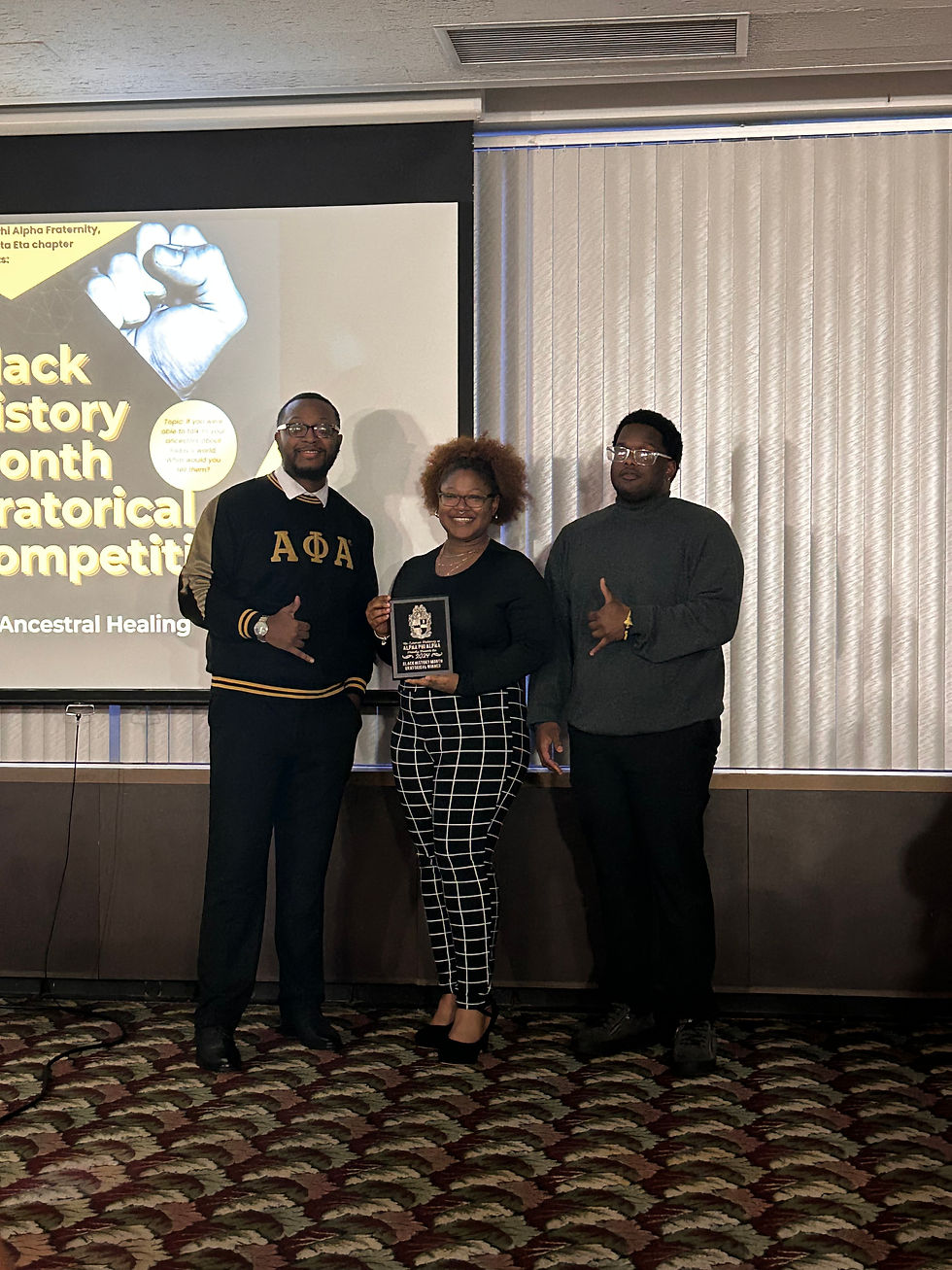 Alpha Phi Alpha ask students what would they say to their ancestors at their annual Oratorical Competition