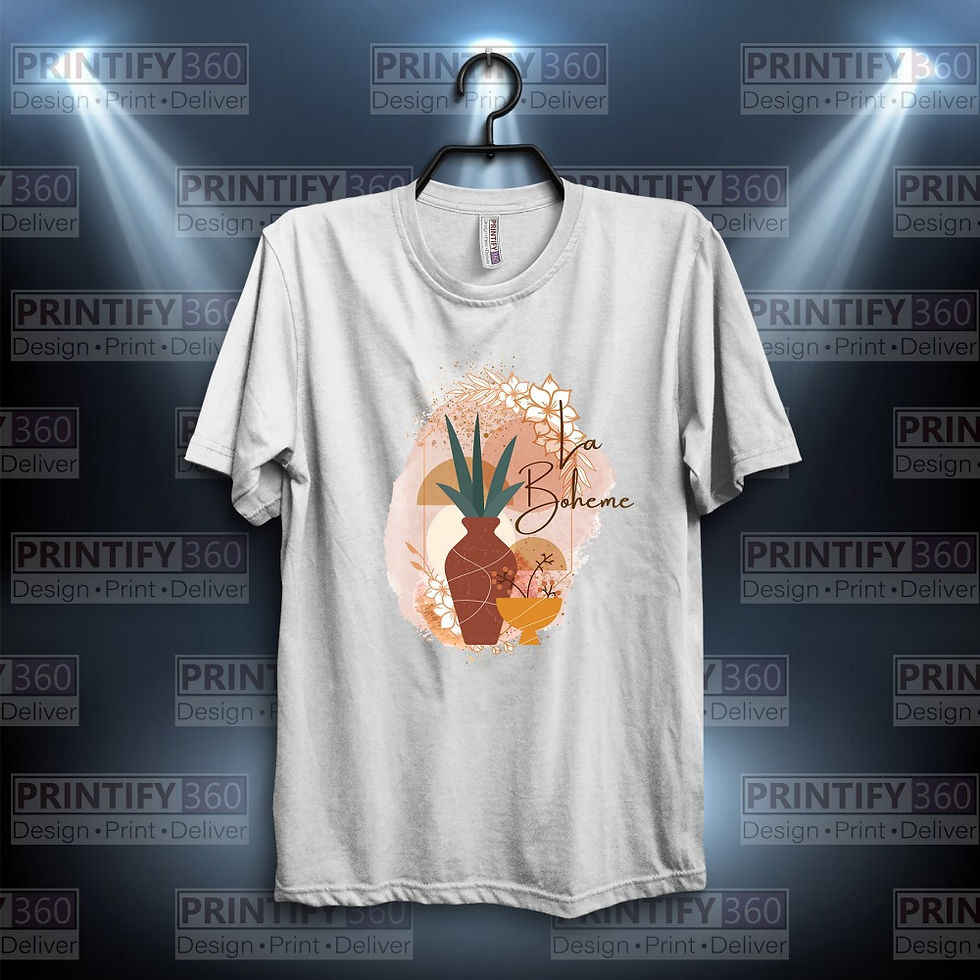 Küçük resim: Bohem Temalı T-shirt Tasarımı 10206_B