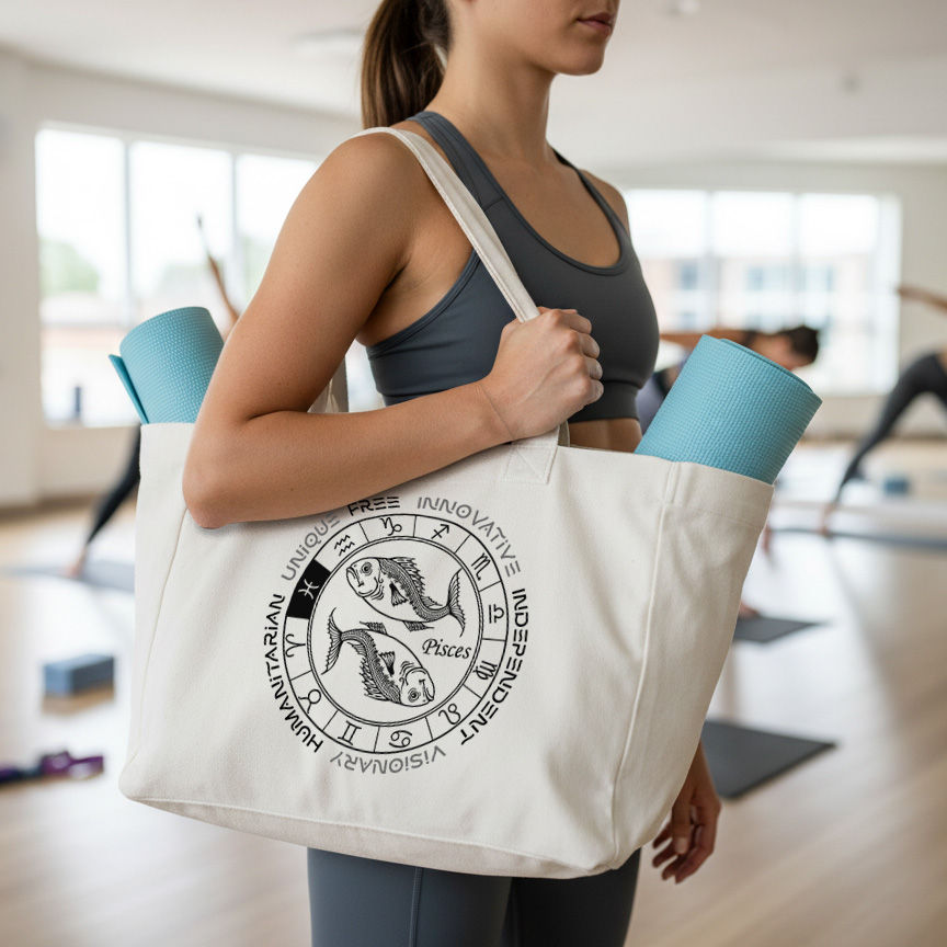 Küçük resim: Pisces Zodiac ( Balık Burcu )  Tote bag ZTB_650307