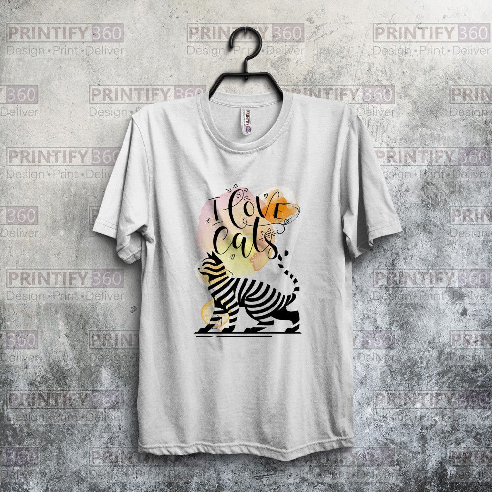 Kedi Temalı T-Shirt CAT-92028-B