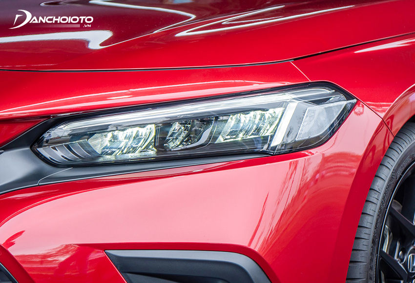 Cụm đèn Honda Civic 2023 full LED, thiết kế tách khoang hiện đại