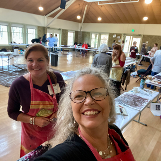 Kathy & Tanya at Art of Aliveness Retreat with Flora Bowley at Omega Institute, Rhinebeck, New York on the Hudson River