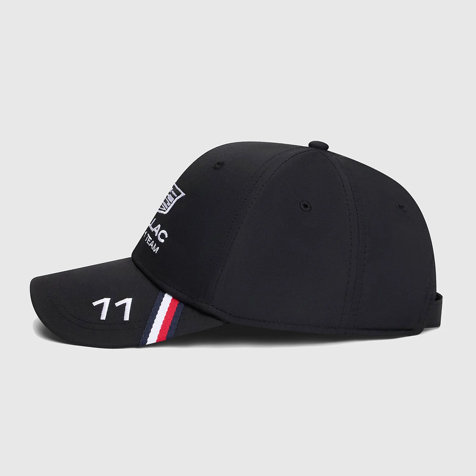 Gorra Sergio Perez Cadillac F1 2026 numero 11 visera curva diseño oficial Formula 1
