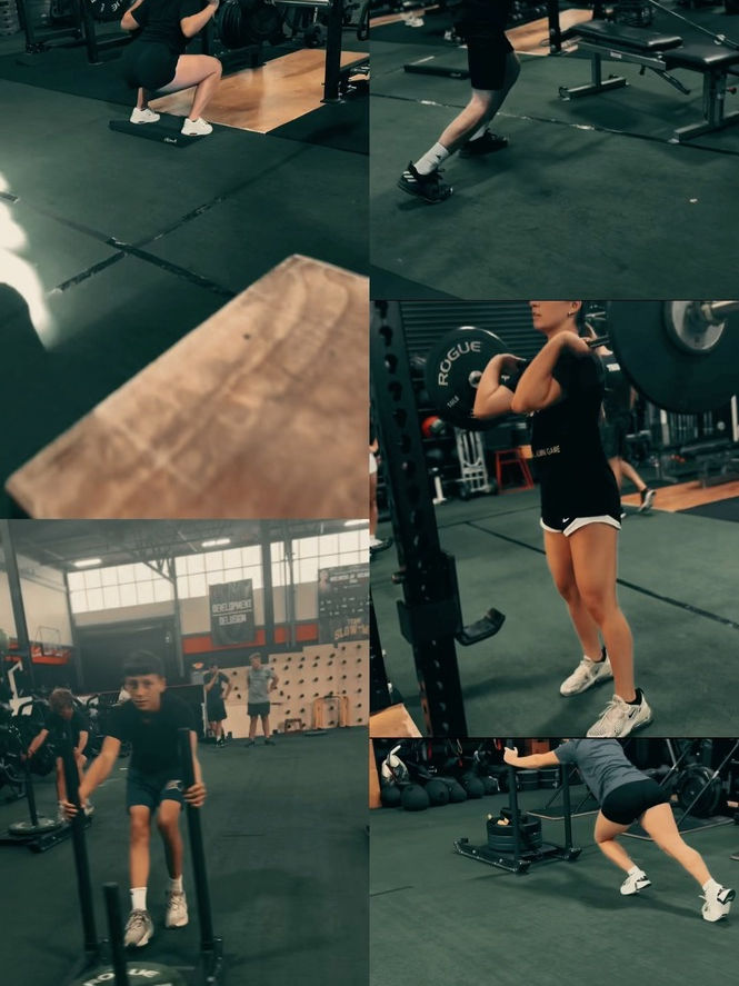 A college of pictures showing a person working out