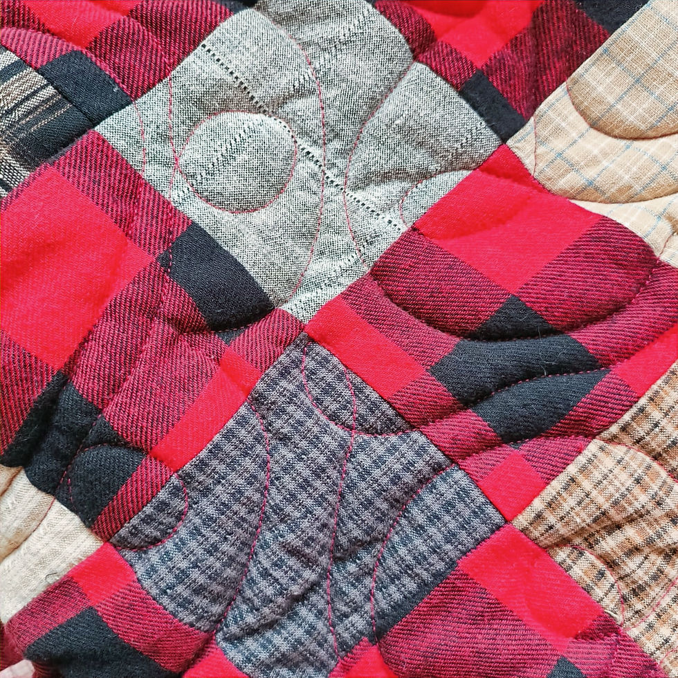 Thumbnail: Rustic Handmade patchwork throw