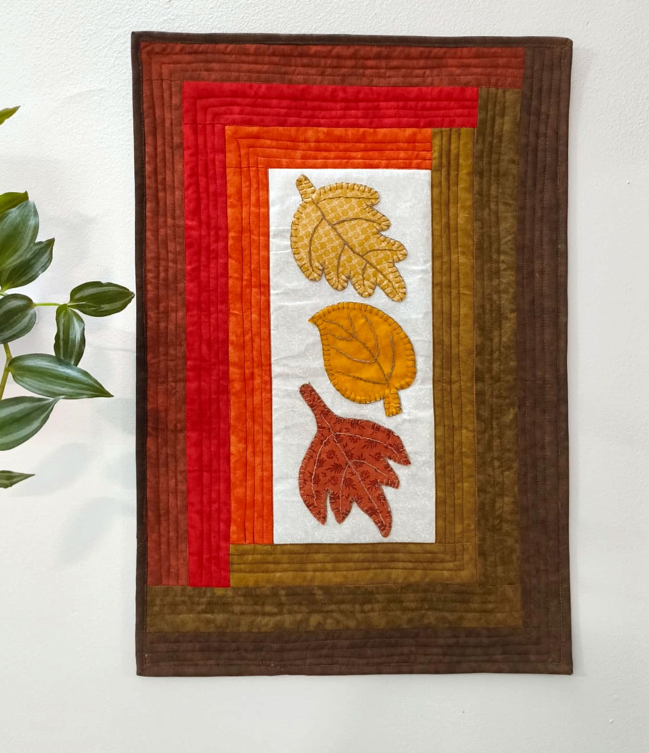 Wall quilt in autumn colours