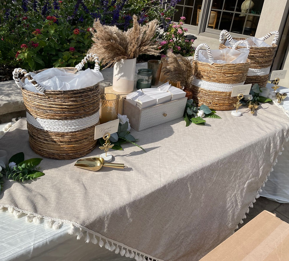 White and Rattan Basket