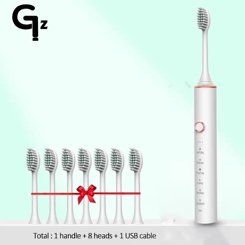 Thumbnail: New N100 Sonic Electric Toothbrush Adult Timer Brush 6 Mode USB Charger