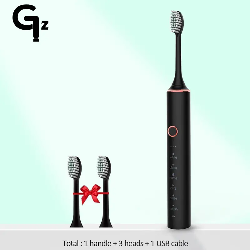 Thumbnail: New N100 Sonic Electric Toothbrush Adult Timer Brush 6 Mode USB Charger