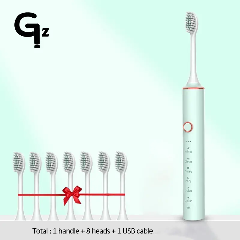 Thumbnail: New N100 Sonic Electric Toothbrush Adult Timer Brush 6 Mode USB Charger