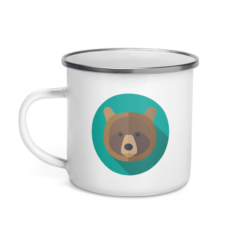 HopOnBanff Bear Enamel Mug