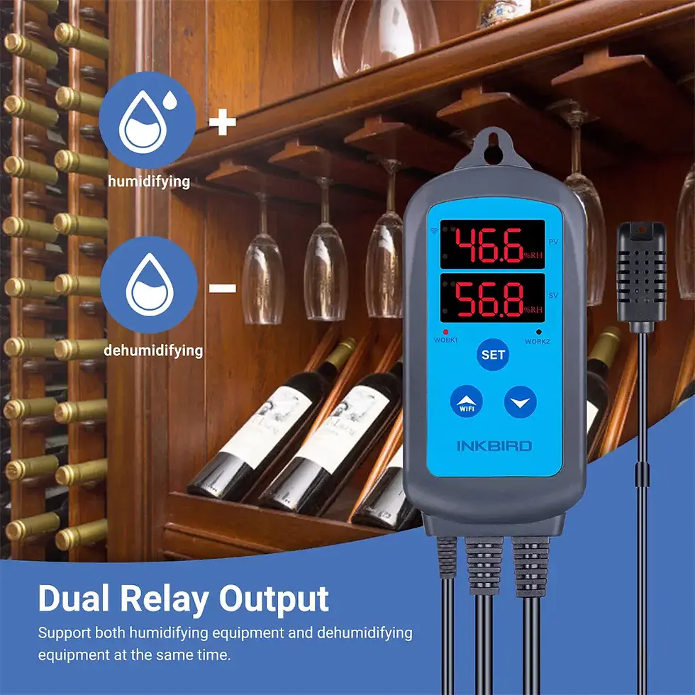 Thumbnail: Wi-Fi Digital Humidity Controller – Dual Outlet Pre-Wired Environmental Control