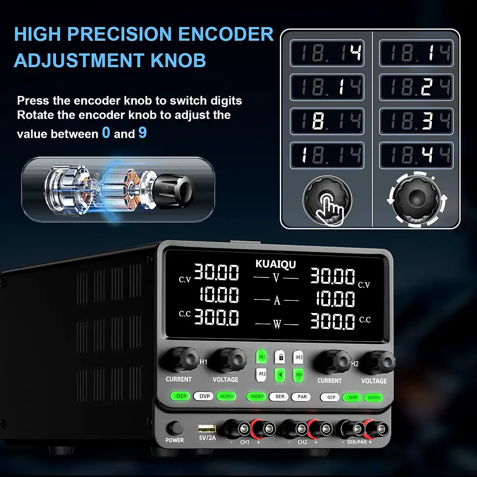 Thumbnail: Dual-Channel Programmable DC Bench Power Supply – Series & Parallel, Up to 60V