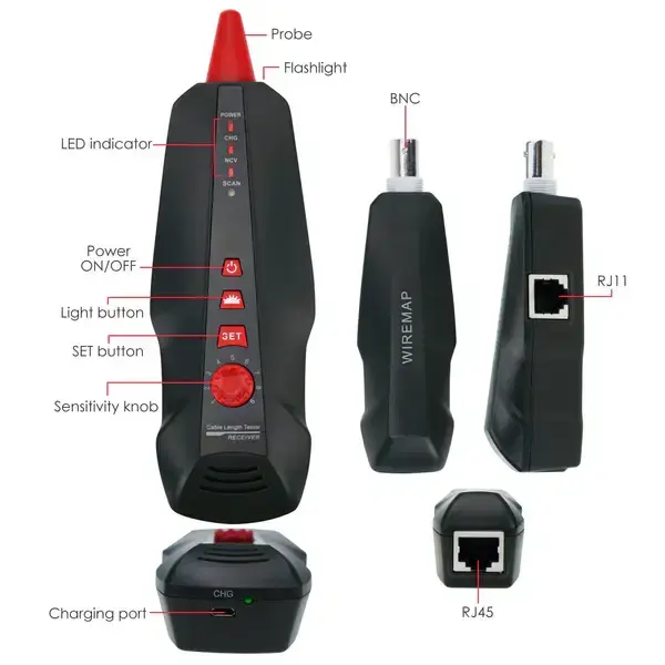 Thumbnail: Advanced Network Cable Tester with PoE, PING, Length Measurement & Port Flash