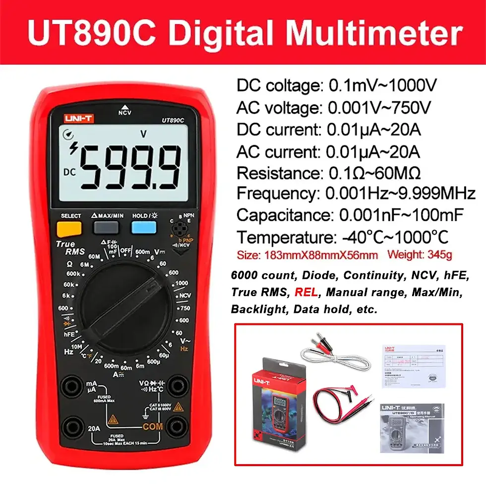 Thumbnail: Professional Digital Multimeter UNI-T UT890C UT89X UT89XD UT105+ UT107+ UT61B+ U