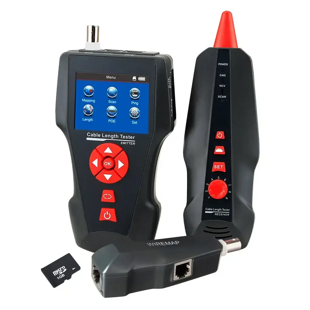 Advanced Network Cable Tester with PoE, PING, Length Measurement & Port Flash
