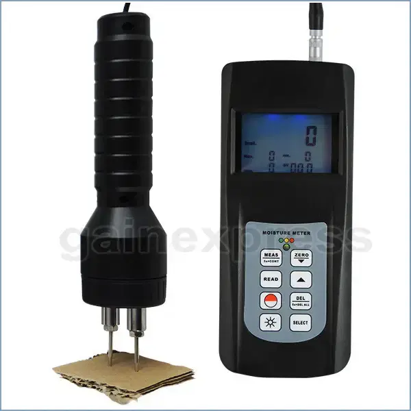 Thumbnail: Digital Moisture Meter with LED Indicators for Wood, Building Materials & Fibers