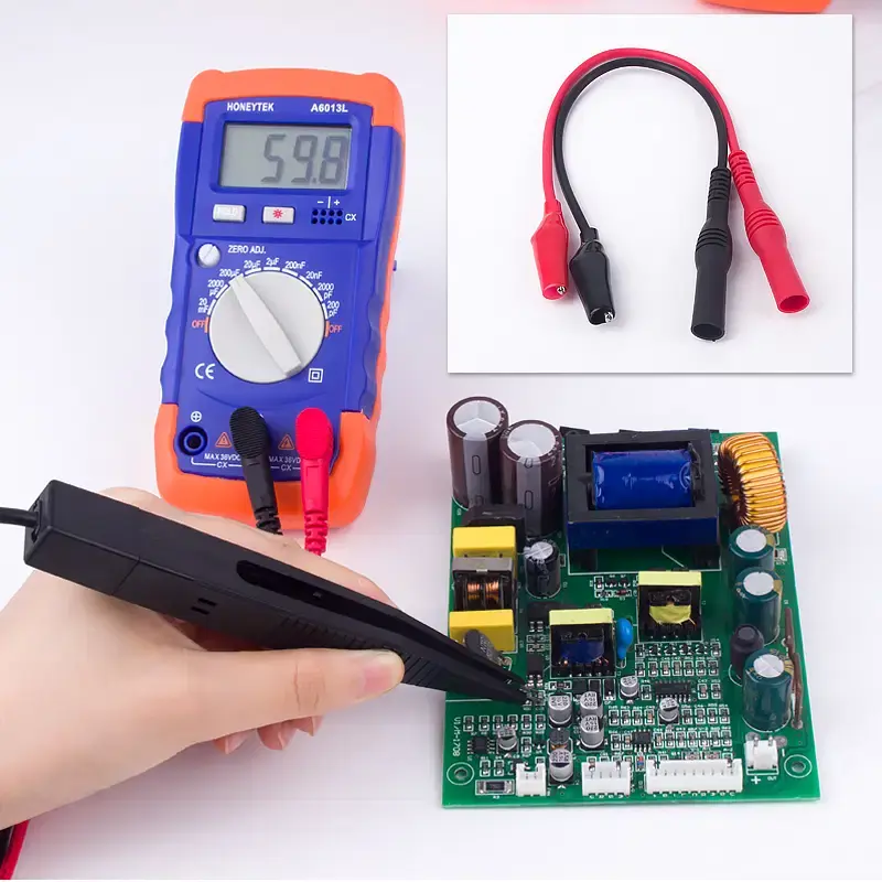 Thumbnail: Digital Capacitance Meter – 200pF to 20mF, High Accuracy, Backlit LCD