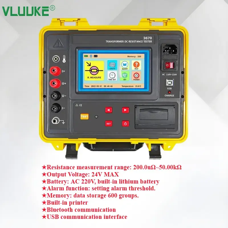 Transformer DC Resistance Tester – High-Precision 10A Winding Meter