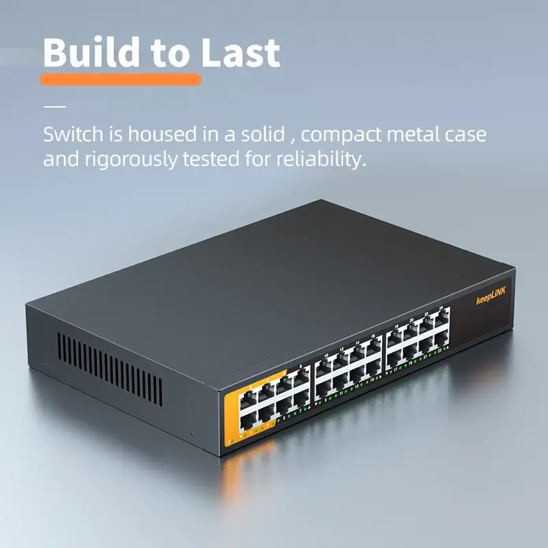 Thumbnail: 24-Port Gigabit Ethernet Unmanaged Switch – Plug-and-Play