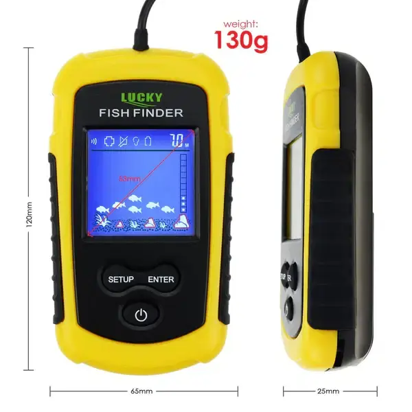 Thumbnail: Lucky Wired Sonic Depth Fish Finder with Fluorescent Display