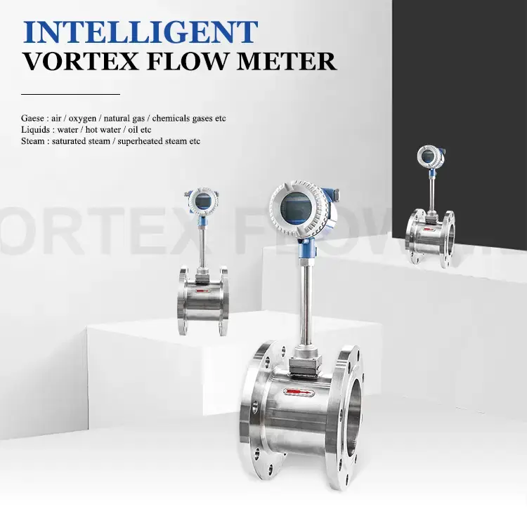Thumbnail: Clamp-On Vortex Flowmeter Compensated Superheated Steam Vortex Flowmeter Ex-Fact