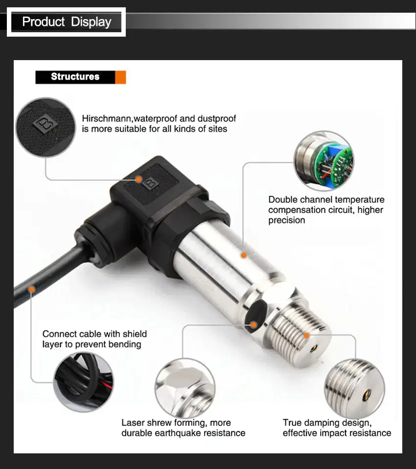Thumbnail: High-Temperature Pressure Transmitter – Industrial Liquid & Gas Monitoring, 4–20