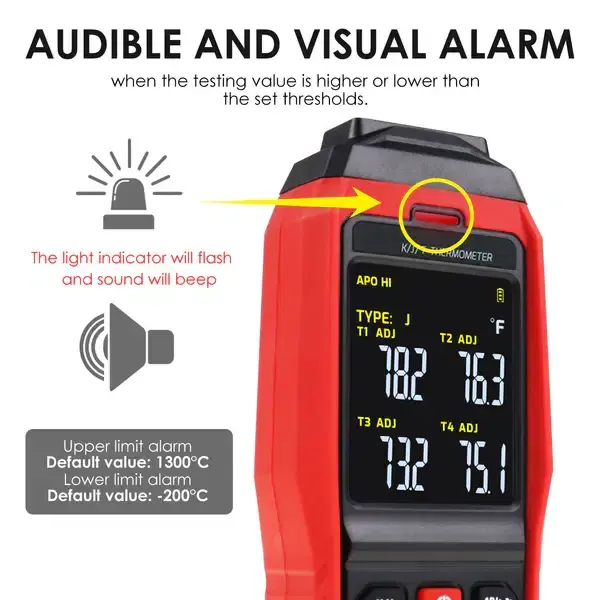 Thumbnail: K/J/T Type 4-Channel Thermocouple Thermometer with Real-Time PC Data Logging