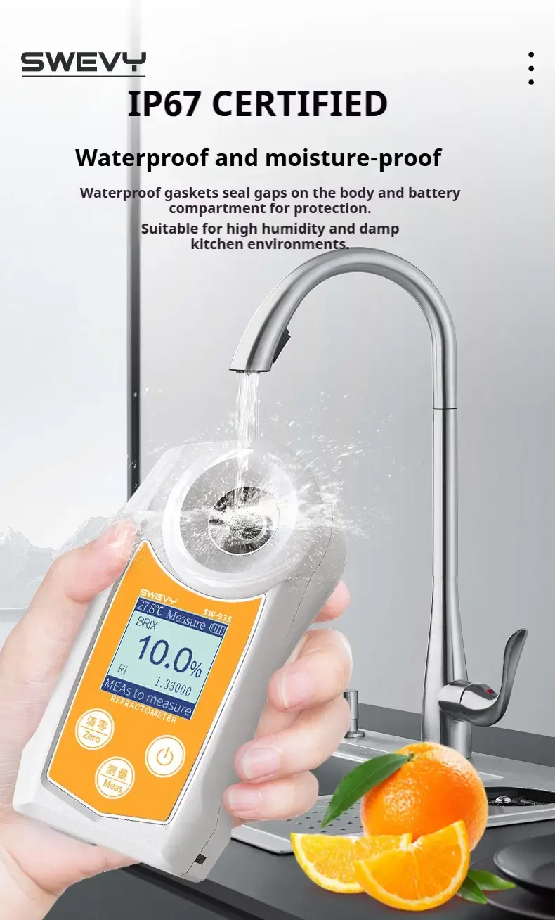 Thumbnail: High Accuracy Digital Brix Refractometer 0–93% with ATC for Juice, Syrup and Bev