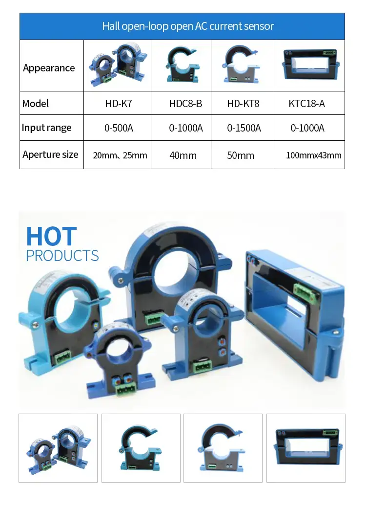 Thumbnail: Open-Loop Hall Effect Current Transmitter – AC/DC Measurement up to 2000A