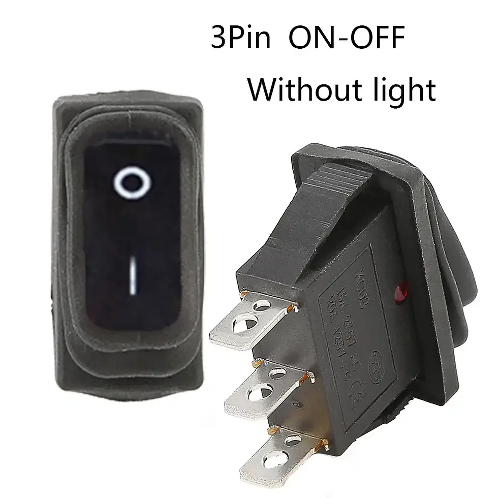 Thumbnail: Waterproof Rocker Switch – ON/OFF or ON/OFF/ON, 2–3 Position, 16 A