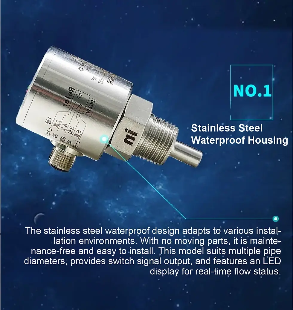 Thumbnail: Thermal Flow Switch 24V DC Stainless Steel Paddle Type with Relay / PNP / NPN
