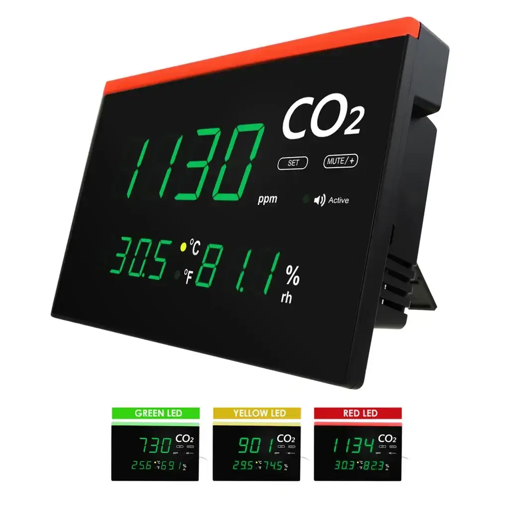 Indoor Air Quality Monitor – CO₂, Temperature & Humidity