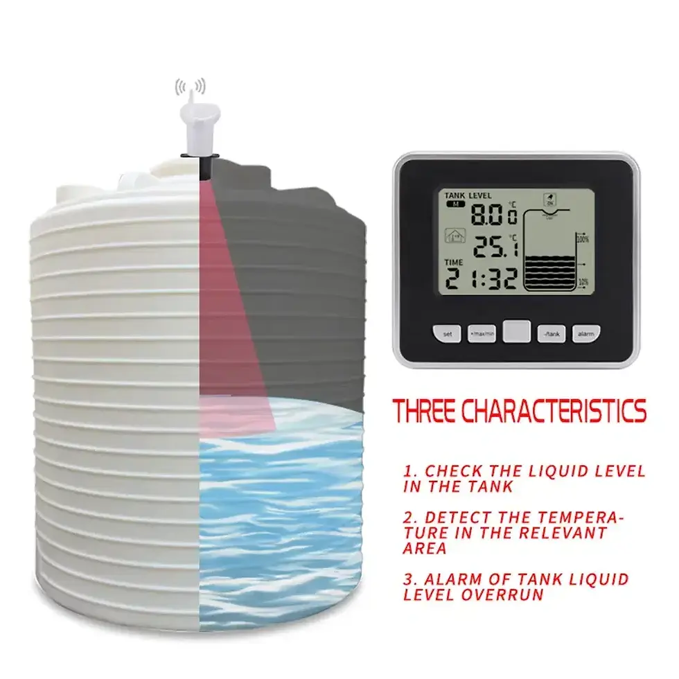 Thumbnail: Wireless Water Tank Level Monitor | Ultrasonic Sensor with Temperature & Alarms