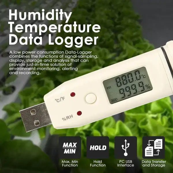 Thumbnail: Research Temperature & Humidity Data Logger with USB Data Transfer
