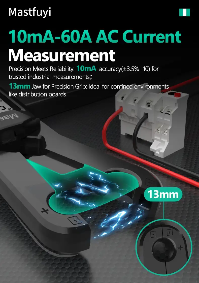 Thumbnail: 2-in-1 Smart Clamp Meter | Milliamp & High-Current Electrical Tester (True RMS)