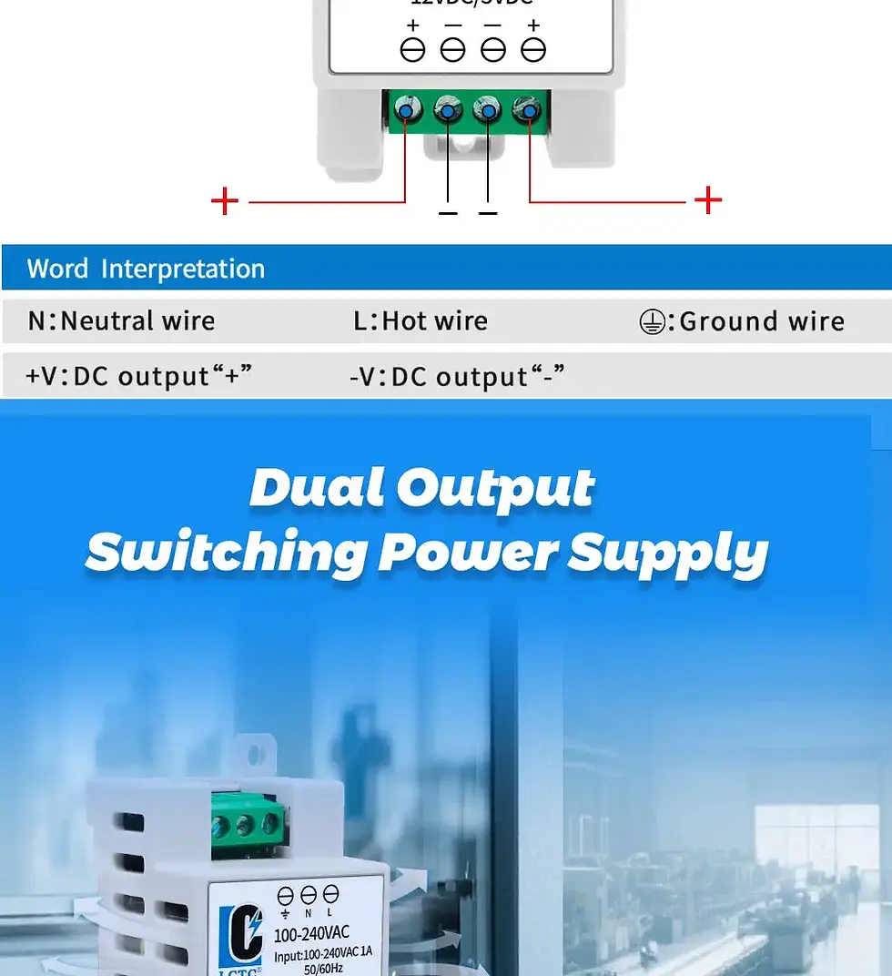 Thumbnail: Dual Output DC Power Supply for Control Panels & Electronics(Non-Inductive Load)