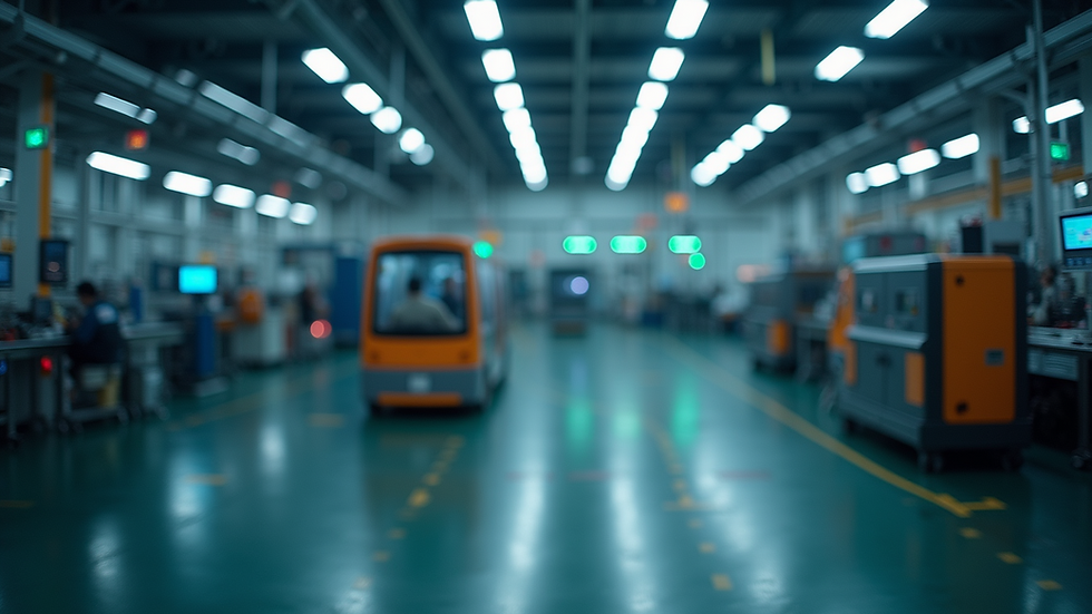 Eye-level view of a modern industrial sensor setup