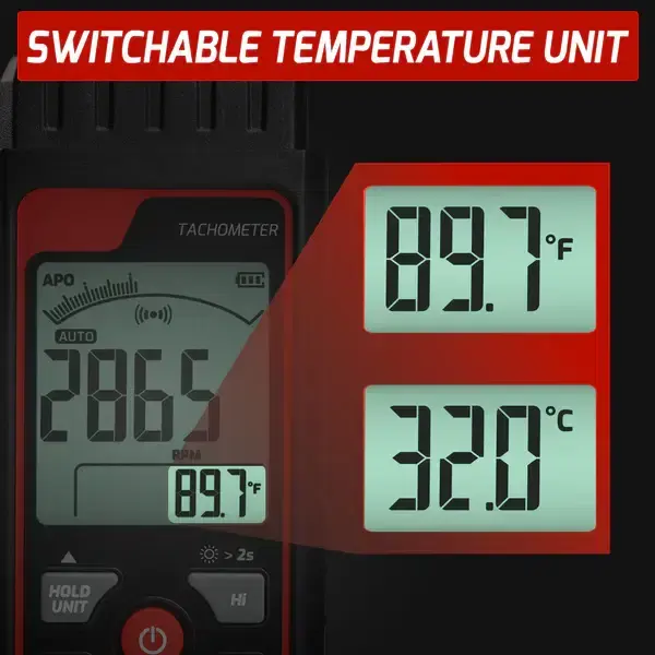 Thumbnail: Non-Contact Digital Laser Tachometer – High Precision RPM Meter