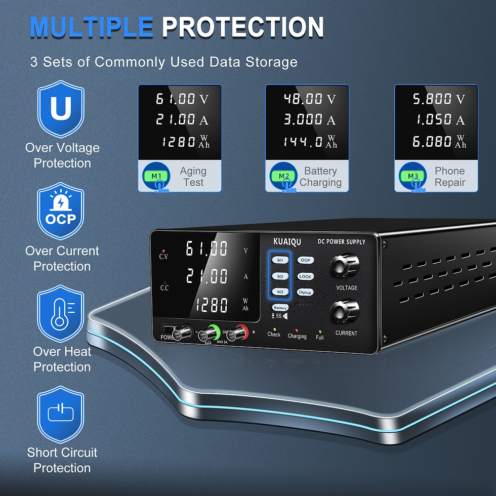 Thumbnail: High-Power Adjustable DC Battery Charging Power Supply – 15 V to 60 V