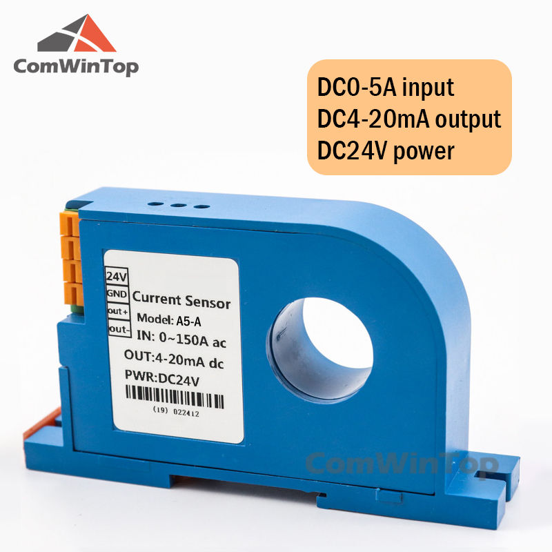 Thumbnail: DIN Rail DC Current Transmitter – 0–200A Input with 4–20mA & RS485 Output