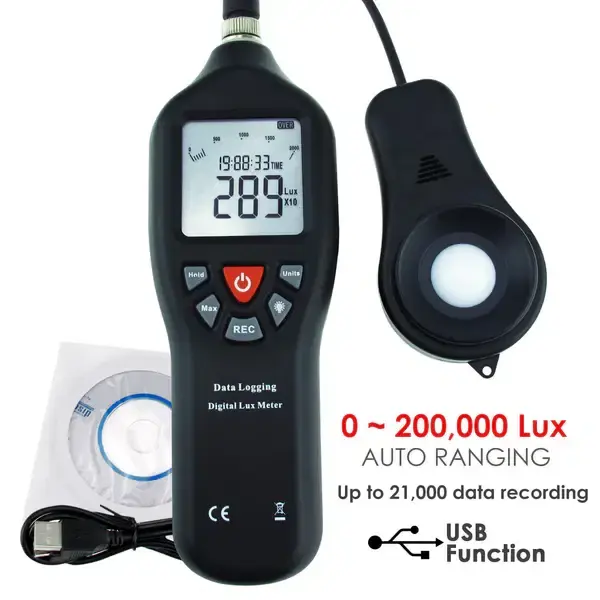 Thumbnail: Portable Digital Lux Meter with PC Interface | High-Precision Light Meter