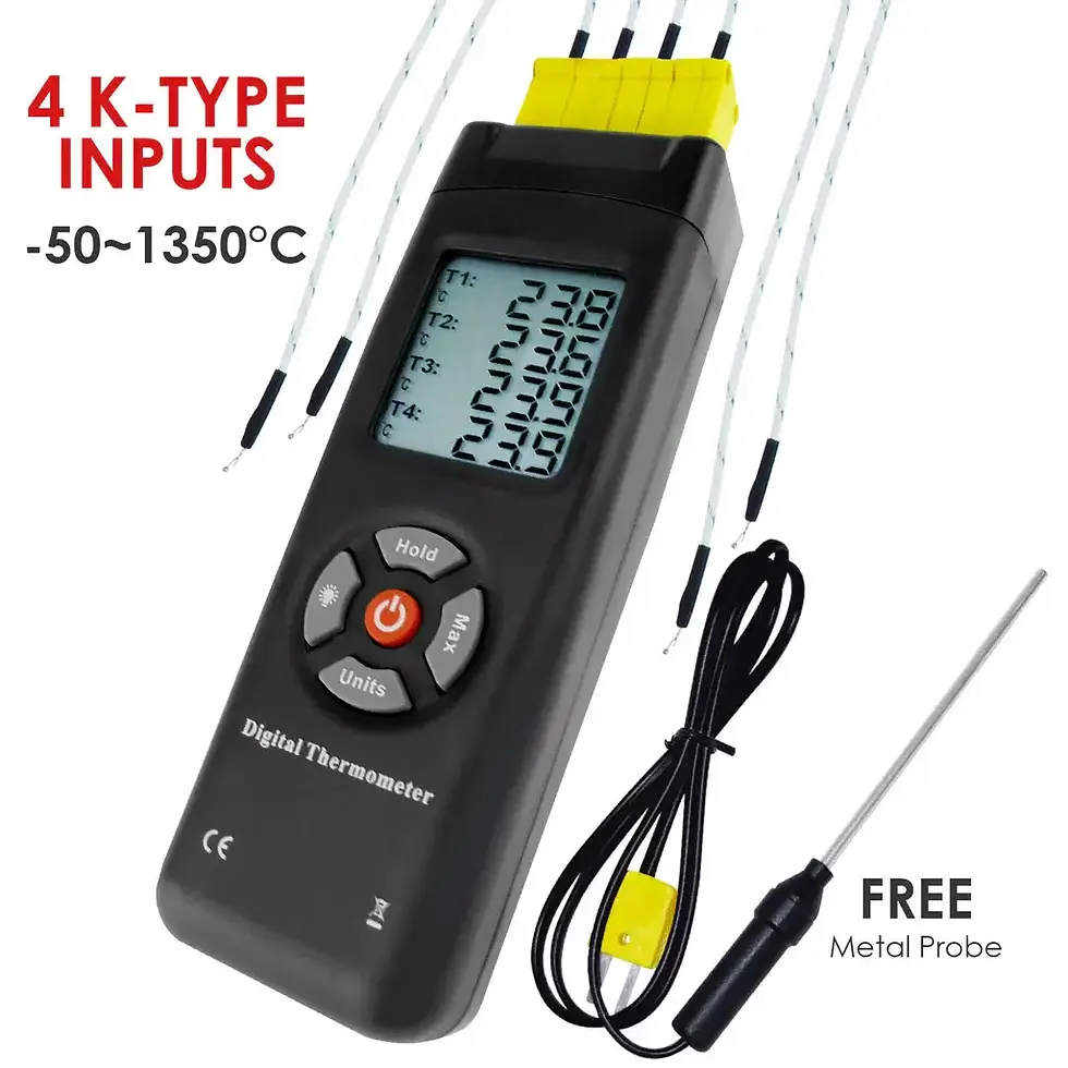 Thumbnail: 4-Channel K-Type Thermocouple Digital Thermometer