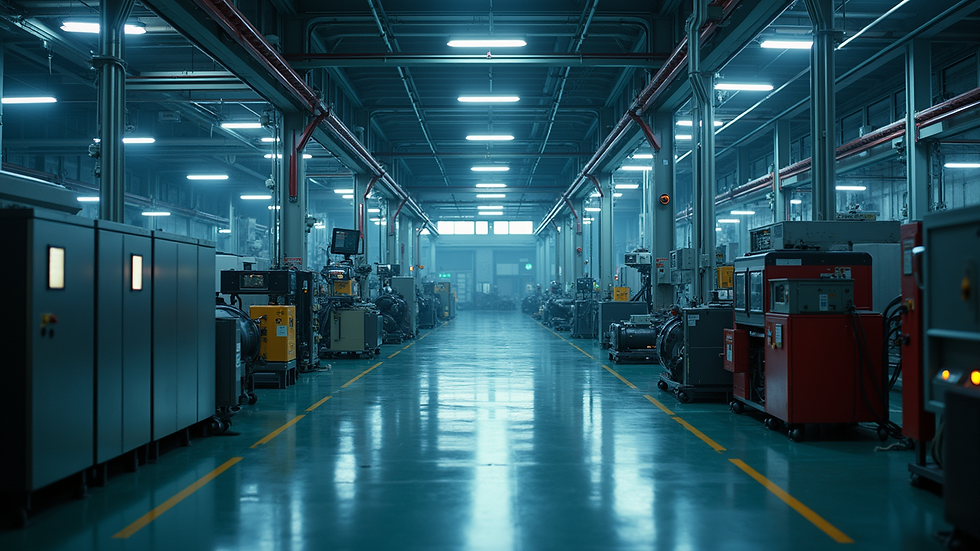 High angle view of a remote I/O setup in an industrial environment