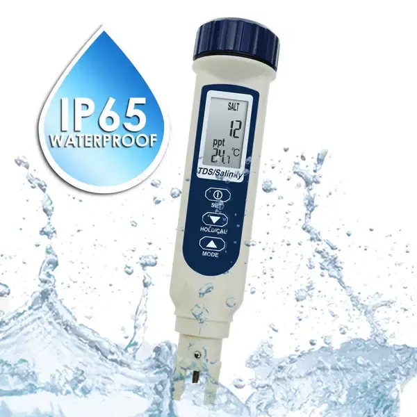 Thumbnail: TDS, Salinity & Temperature Water Quality Tester – Waterproof and Pocket-Sized