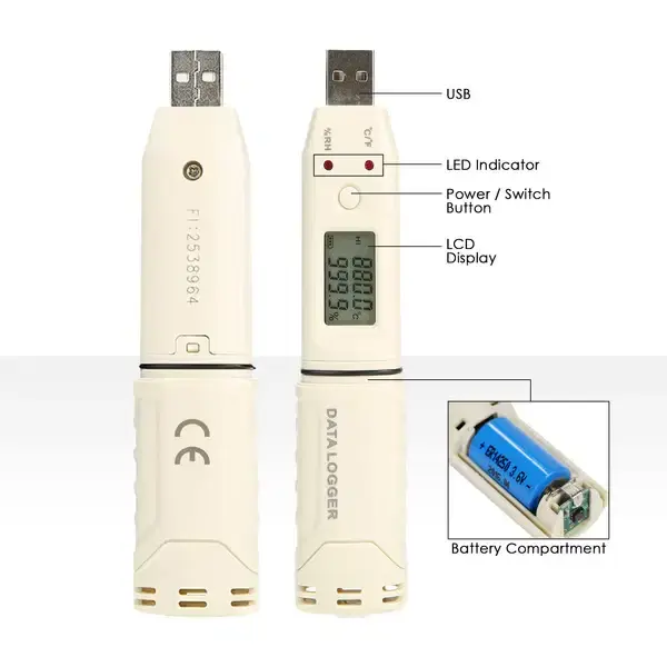 Thumbnail: Research Temperature & Humidity Data Logger with USB Data Transfer