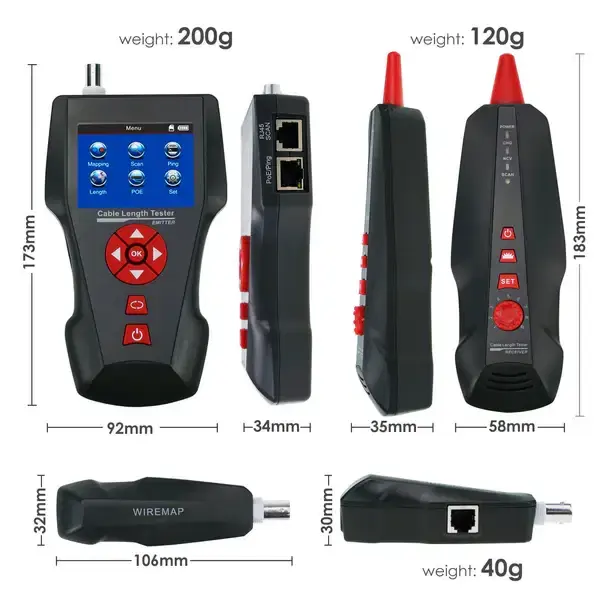 Thumbnail: Advanced Network Cable Tester with PoE, PING, Length Measurement & Port Flash