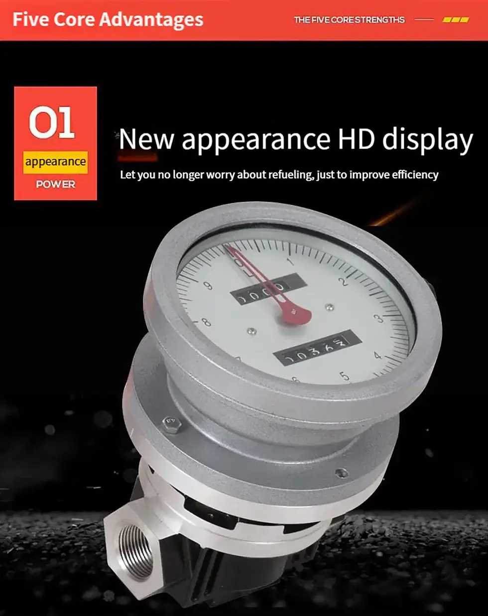 Thumbnail: Mechanical Oval Gear Flow Meter for Fuel and Oil Measurement (1” to 2” Pipe)