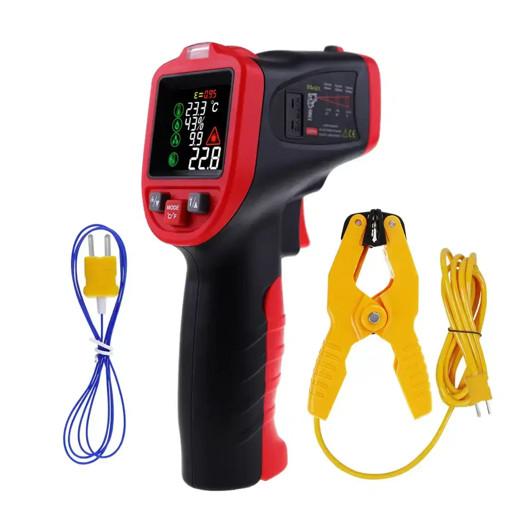 Infrared Thermometer – Non-Contact Surface & K-Type Thermocouple Measurement